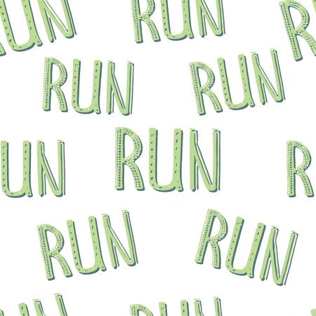 Run motivation background. Seamless sport pattern.のイラスト素材