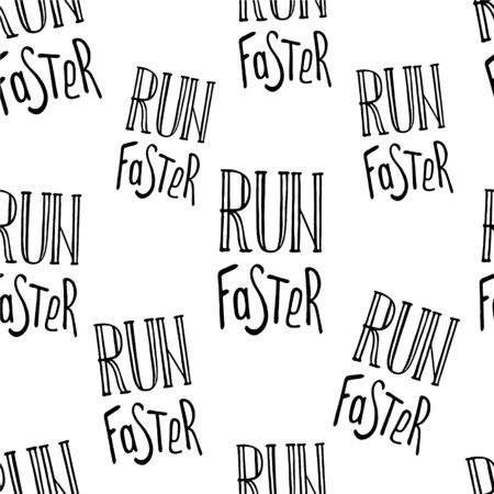 Run motivation background. Seamless sport pattern.のイラスト素材