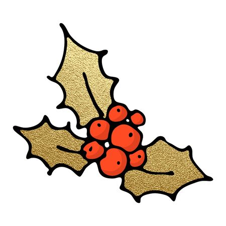 Christmas clip art, hand drawn icon. Vector illustrationのイラスト素材