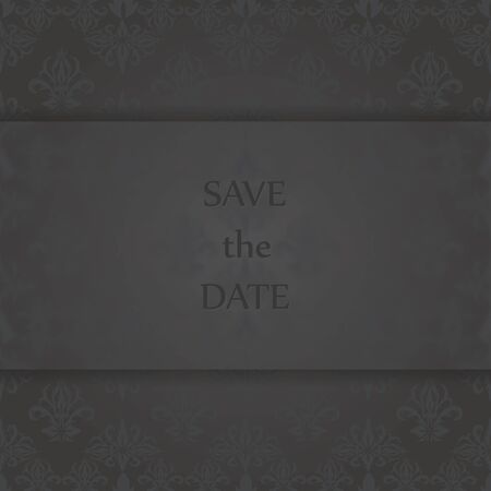 Invitation card with vintage ornament background. Antique greeting card.のイラスト素材