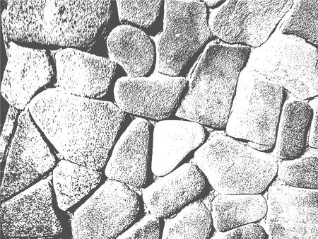 Grunge texture in black and white. Textured background.Vector template. Distress vector texture.Vintage stones texture.のイラスト素材