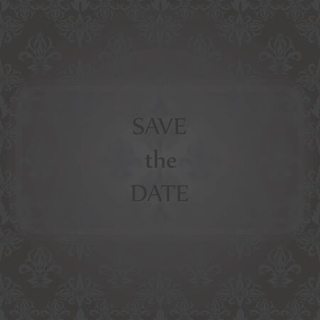 Invitation card with vintage ornament background. Antique greeting card.のイラスト素材