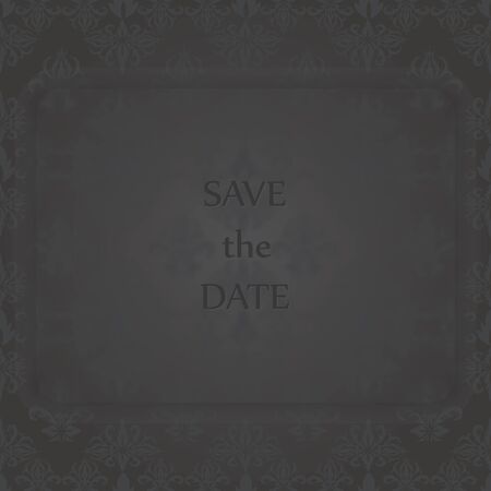 Invitation card with vintage ornament background. Antique greeting card.のイラスト素材