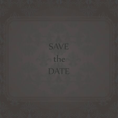 Invitation card with vintage ornament background. Antique greeting card.のイラスト素材