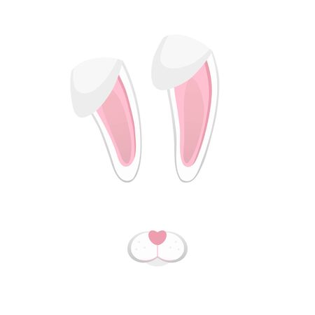 Easter mask with bunny ears isolatedのイラスト素材