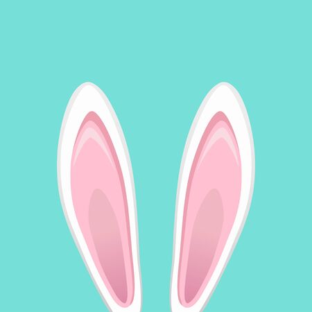 Easter background with bunny ears isolatedのイラスト素材