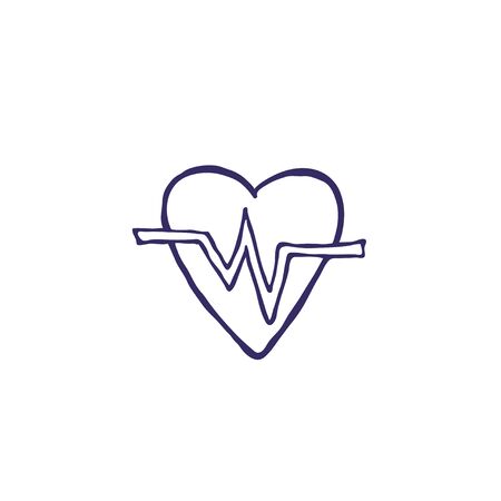 Medical hand drawn icon isolated on white background. Medicine simple cartoon symbol. Vector illustration.のイラスト素材
