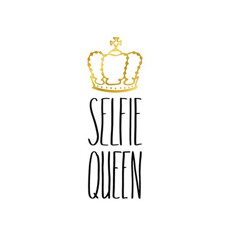 Drama queen handwritten slogan. Vector illustrationのイラスト素材