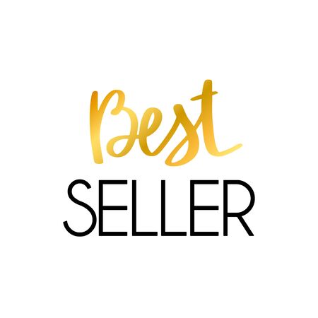 Best seller handwritten text - selling words. Vector illustration.のイラスト素材