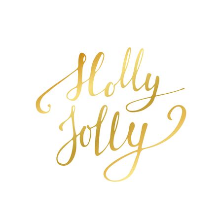 Merry Christmas gold Lettering Design. Greeting text. Vector illustration EPS10のイラスト素材