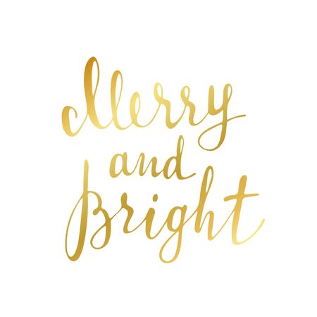 Merry Christmas gold Lettering Design. Greeting text. Vector illustration EPS10のイラスト素材