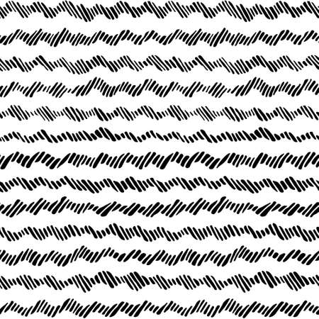 Seamless pattern with hand drawn lines. Vector illustrationのイラスト素材
