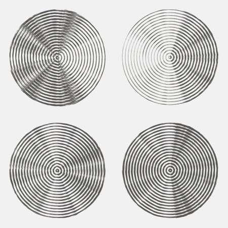 grunge halftone drawing textures set. vector illustrationのイラスト素材