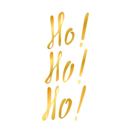 Merry Christmas gold Lettering Design. Greeting text. Vector illustrationのイラスト素材