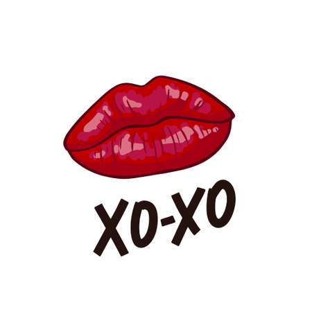 Romantic background, greeting card or gift card with text Smooch. Vector illustrationのイラスト素材