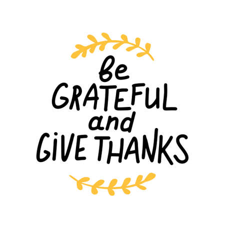 Hand drawn Happy Thanksgiving typography. Calligraphy letteringのイラスト素材