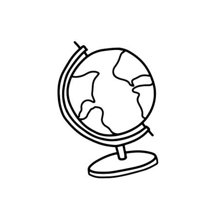 Globe earth icons isolated on white. Vector illustration.のイラスト素材
