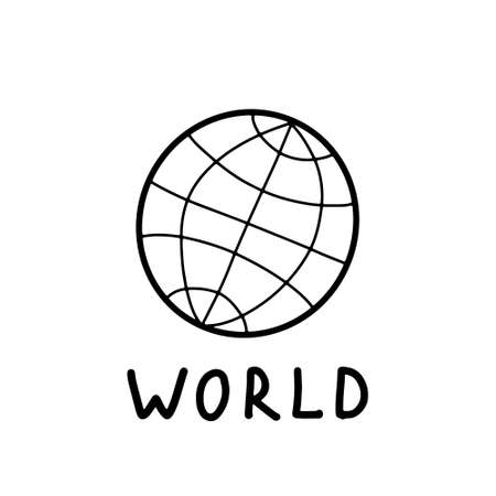 Globe earth icons isolated on white. Vector illustration.のイラスト素材