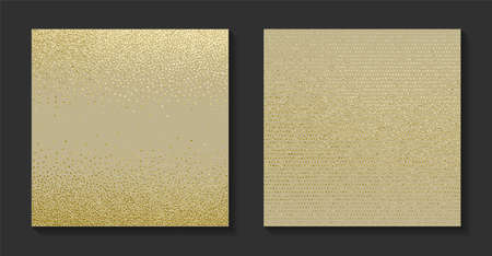Golden luxury backgrounds set. Vintage vector illustration.のイラスト素材