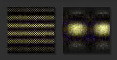 Golden luxury backgrounds set. Shiny Gold grunge halftone texture. Vintage vector illustration.のイラスト素材