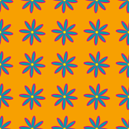 Chamomile geometric seamless pattern. Fashion graphic. Background design. Modern stylish abstract texture. Template for prints, textile, wrapping and decoration, wallpaper.のイラスト素材