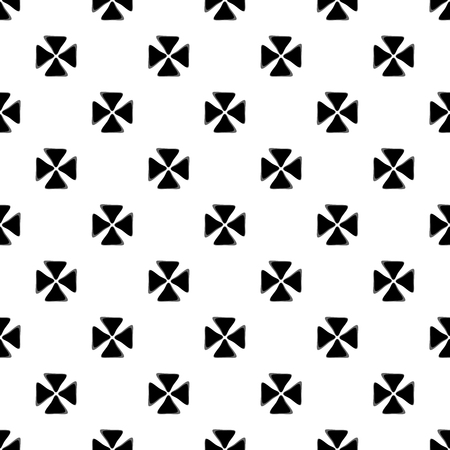 Black flower geometric seamless pattern. Fashion graphic. Background design. Modern stylish abstract texture. Template for prints, textile, wrapping and decoration, wallpaper.のイラスト素材