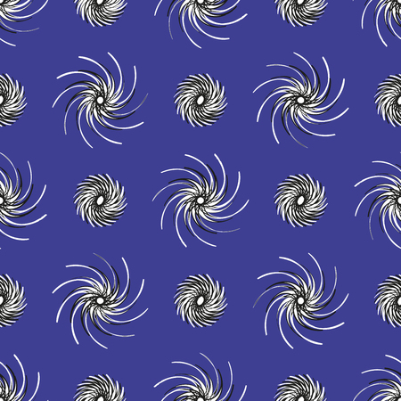 Black white flower abstract seamless pattern. Fashion graphic. Background design. Modern spring and summer stylish abstract texture. Template for prints, textile, wrapping and decoration, wallpaper. Vector illustration.のイラスト素材