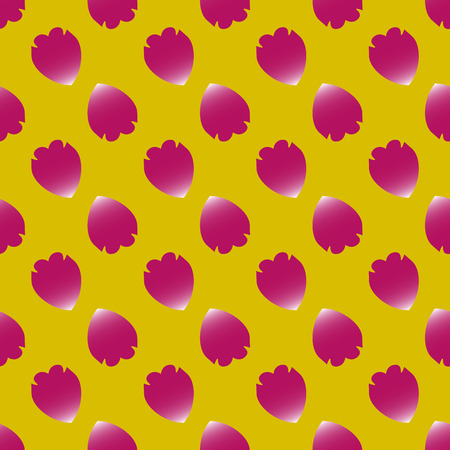 Pink petals of mallows seamless pattern on yellow background. Fashion design. Modern spring, summer stylish abstract. Template for prints, textile, wrapping and decoration, wallpaper. Vector illustrationのイラスト素材