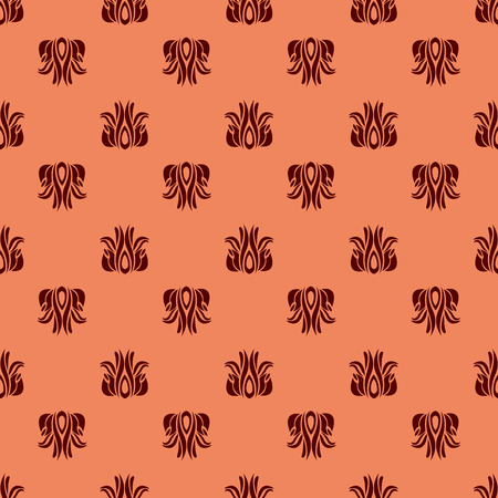 Red flower abstract seamless pattern.のイラスト素材