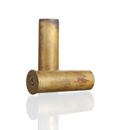 Old copper sleeves. Isolated on white background