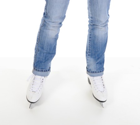 image of figure skate. Isolated on whiteの写真素材