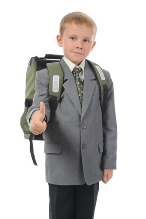 boy with a briefcaseの写真素材