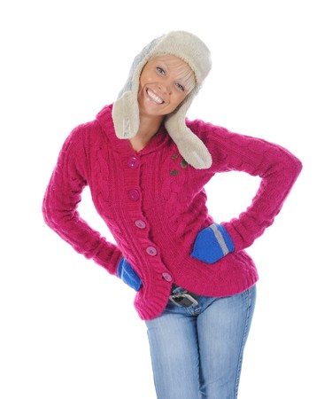 woman in winter styleの写真素材