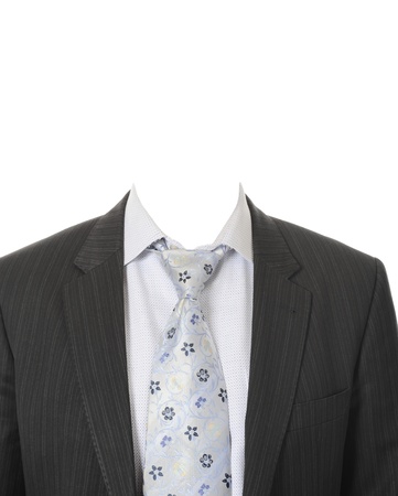 Clothing on the living dummy. Isolated on white backgroundの写真素材