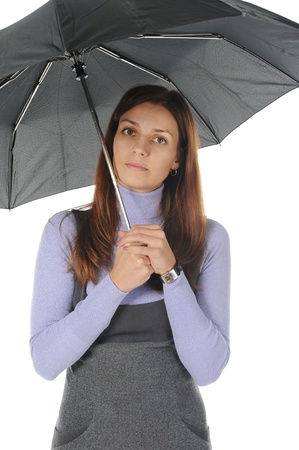 Image of a businessman with umbrellaの写真素材