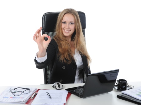 Beautiful office worker.の写真素材