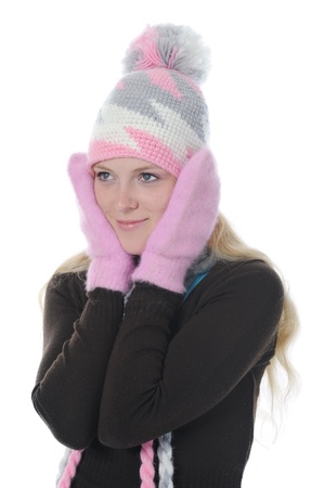 woman in winter styleの写真素材