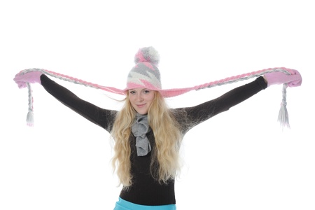 woman in winter styleの写真素材