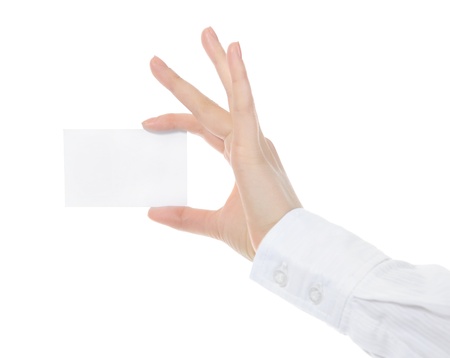card blank in a handの写真素材