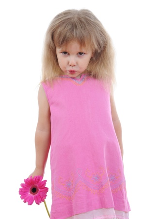 girl in a pink dress の写真素材