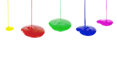 Image flowing vibrant paintsの写真素材
