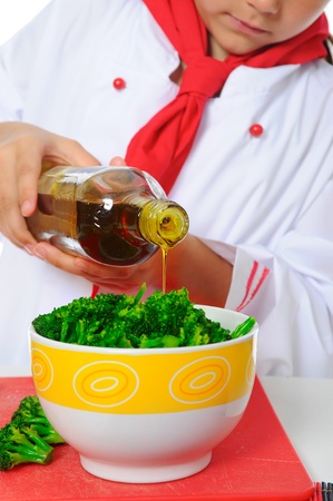 Little Chef in uniform.の写真素材