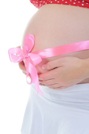 beautiful young pregnant womanの写真素材