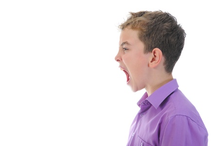 Angry little boyの写真素材