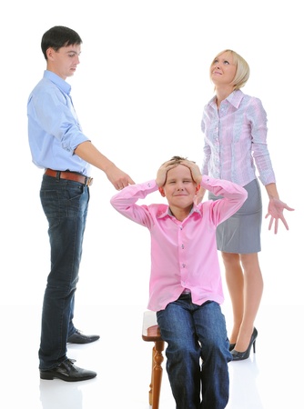 Parents share child.の写真素材