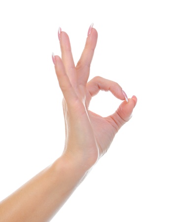 Hand OK signの写真素材