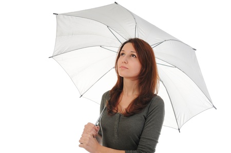 Image of a businessman with umbrellaの写真素材