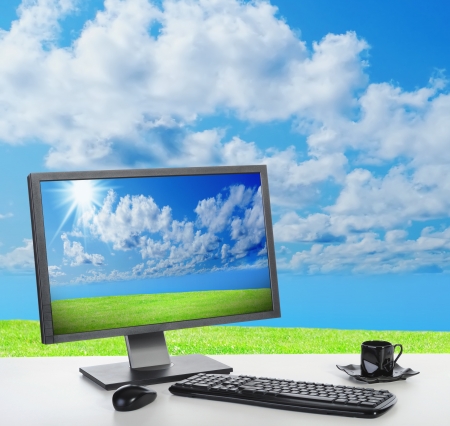 Sunny bright officeの写真素材