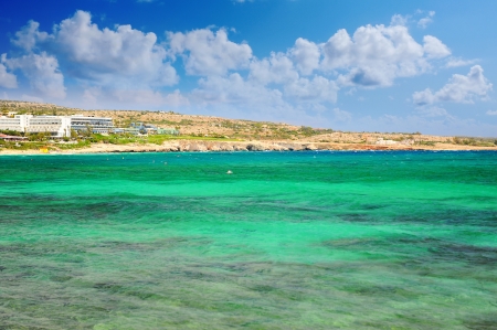 Sunny tropical beach on the islandの写真素材
