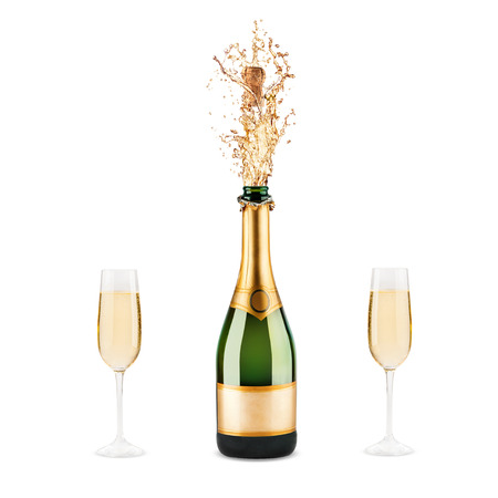 Beautiful picture of a bottle of champagneの写真素材